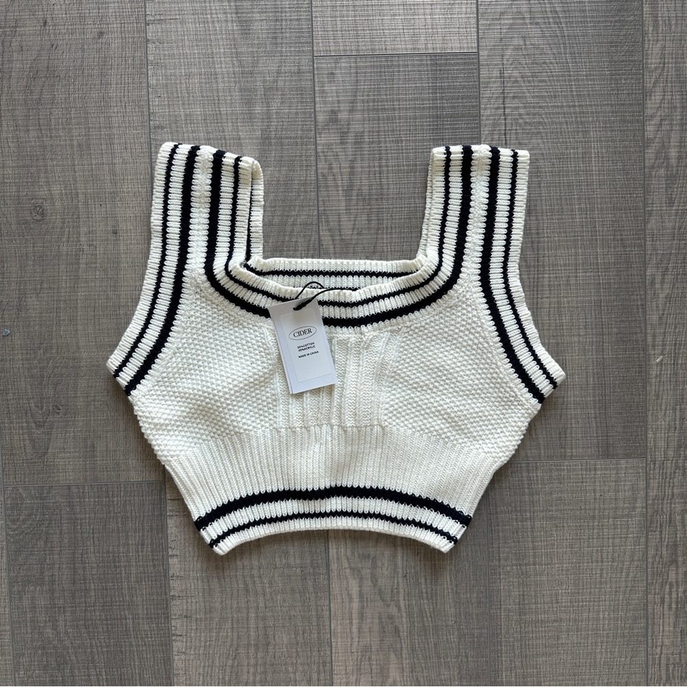 Knit sweater tank top
